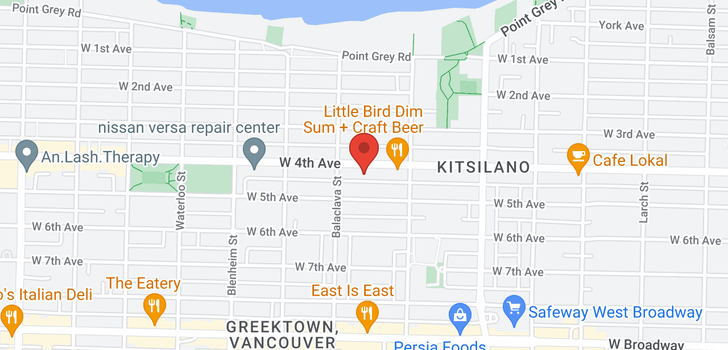 map of 31 3036 W 4TH AVENUE